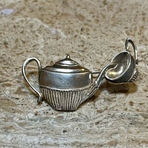 925 Sterling Teapot & Cup Brooch/Pin